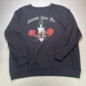 Wednesday Solitude Suits Me Graphic Sweatshirt Tagged Size 2